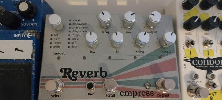 TK: Empress Reverb, Muziek en Instrumenten, Effecten, Zo goed als nieuw, Reverb, Ophalen of Verzenden
