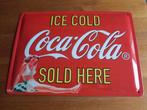 Reclamebord Coca Cola Ice Cold, Ophalen of Verzenden, Zo goed als nieuw, Reclamebord
