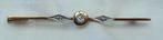 Broche speld Art deco goud diamant 18kt., Ophalen of Verzenden, Goud, Broche, Met edelsteen