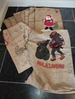 Lot de 10 sacs en jute thème Père Noël et Sinterklaas, Comme neuf, Enlèvement ou Envoi