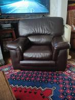 Bruine lederen zetels, Ophalen, Gebruikt, 75 tot 100 cm, Leer