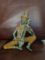 Bronzen Beeldje Muziekant Thailand Jaren´70,, Ophalen of Verzenden, Zo goed als nieuw