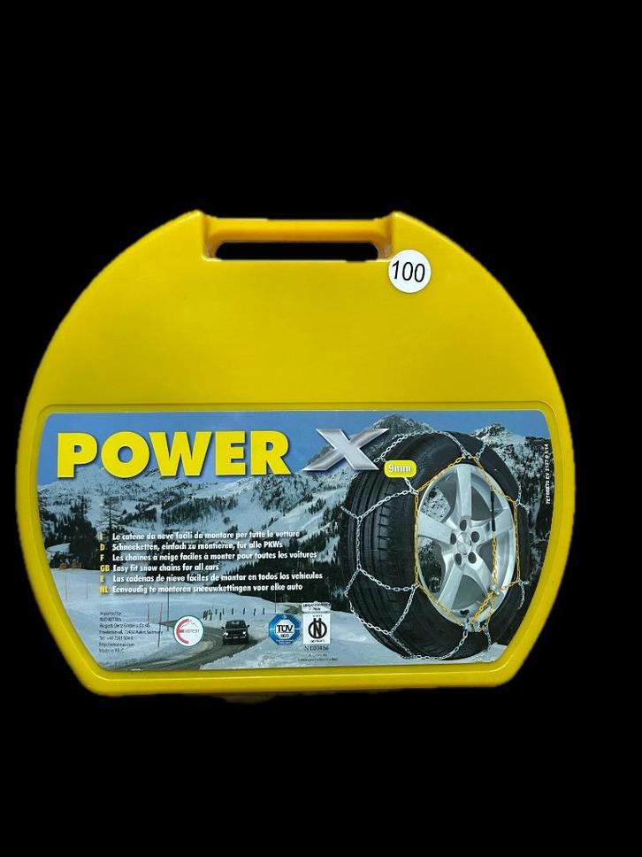 Set van 2 metalen sneeuwkettingen, Auto diversen, Sneeuwkettingen, Zo goed als nieuw, Ophalen of Verzenden