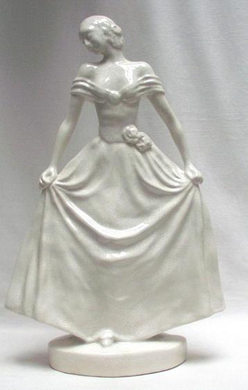 Art Deco craquelé beeld - Boch - Catherine Barjanski. beschikbaar voor biedingen