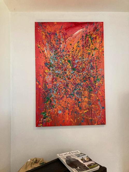Luc Mora-Red XXL, Antiek en Kunst, Kunst | Schilderijen | Abstract, Ophalen