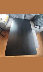 Zwarte tafel/bureau Ikea Lisabo 140x78x74, 100 à 150 cm, Rectangulaire, 50 à 100 cm, Enlèvement