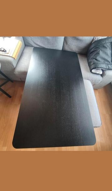 Zwarte tafel/bureau Ikea Lisabo 140x78x74