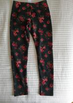 warm gevoerde stretch legging zwart rode rozen maat 176, Enfants & Bébés, Vêtements enfant | Taille 176, Comme neuf, C&A, Fille