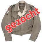 Ik zoek een originele Britse ww2  Battle dress met emblemen, Verzamelen, Militaria | Tweede Wereldoorlog, Ophalen of Verzenden