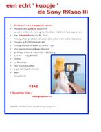 Sony Camera RX100 III, Enlèvement, Comme neuf