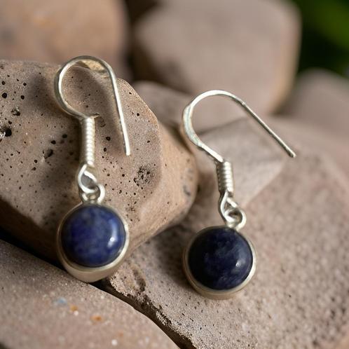 Boucles d'oreilles en argent lapis-lazuli, Bijoux, Sacs & Beauté, Boucles d'oreilles, Neuf, Pendantes, Argent, Bleu, Avec pierre précieuse