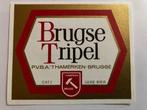 Bieretiket Brugse Tripel ‘t Hamerken Brugge, Verzamelen, Biermerken, Ophalen of Verzenden