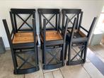 Set van 6 IKEA Ingolfstoelen, Huis en Inrichting, Gebruikt, Zwart, Ophalen of Verzenden, Vijf, Zes of meer stoelen