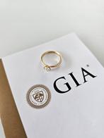 Verlovingsring diamond (natural, GIA) 0.45ct / 18ct gold, Ophalen, Zo goed als nieuw, Dame, Goud