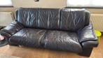 Salon 3zit / 2zit en 1zit leder gebruikte staat, Huis en Inrichting, Ophalen, Gebruikt, Leer