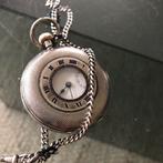 Omega zakhorloge in massief zilver uit de jaren 1920, Antiek en Kunst, Antiek | Klokken, Ophalen of Verzenden