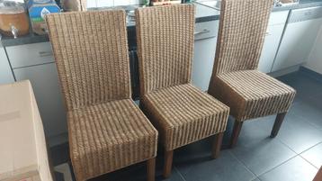 Set van 6 stoelen uit Rotan in goede staat