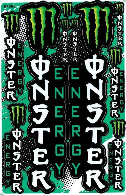 Monster Energy stickervel #10, Collections, Autocollants, Neuf, Envoi