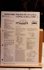 Fiat uno 45 1,0 technische fiche 1990-, Comme neuf, Enlèvement ou Envoi
