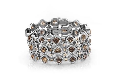 Diamanten armband van 59.48ct. (!), Handtassen en Accessoires, Armbanden, Nieuw, Goud, Wit, Met edelsteen, Ophalen of Verzenden