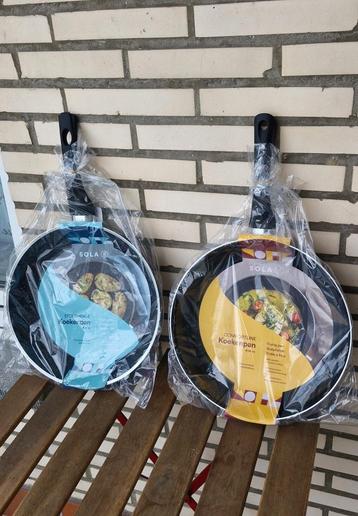 Set 2 Koekenpannen 28cm merk Sola,nl nieuw beschikbaar voor biedingen
