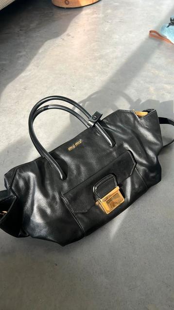Handtas Miu Miu, Envoi, Comme neuf, Noir, Sac à main