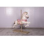 Carousel Horse beeld White – Paard Hoogte 145 cm, Nieuw, Ophalen