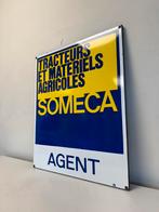 SOMECA tractors emaille bord, Ophalen of Verzenden, Gebruikt, Reclamebord