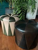 Paar vintage jaren70 poef ieder-look, Huis en Inrichting, Zetels | Voetbanken en poefs, Ophalen, Overige materialen, Minder dan 50 cm