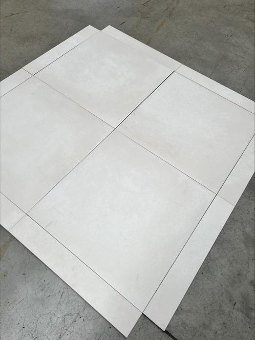 Keramische tegels 45x45 blanco met bijhorende plint, Bricolage & Construction, Dalles & Carrelages, Neuf, Carrelage de sol, Céramique