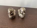 Verzilverde vintage set peper en zout, Antiek en Kunst, Ophalen