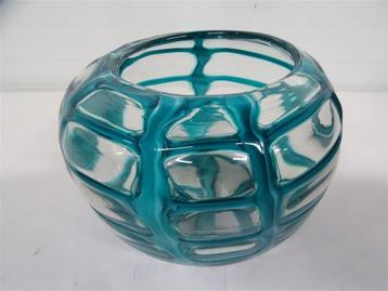 A6589. Kare Design Vaas Turquoise, Enlèvement ou Envoi, Utilisé, Verre