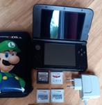 Nintendo 3ds xl  + 4 games en opbergtas en 4gb geheugenkaart, Gebruikt, Blauw, 3DS XL, Ophalen