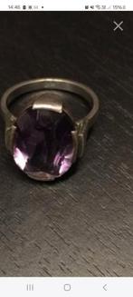 Zilveren ring met amethist 1.65 cm ringmaat, Ophalen