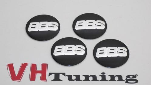 BBS wielnaaf stickers 56MM zwart/chroom 4 stuks, Auto diversen, Tuning en Styling, Ophalen