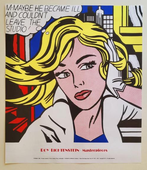 Roy Lichtenstein - M-Maybe..., 1965 - Big Size XL - Offset, Antiek en Kunst, Kunst | Litho's en Zeefdrukken, Verzenden