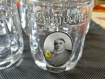 pot à bière en verre Brouwerij Krüger, Eeklo en émaille