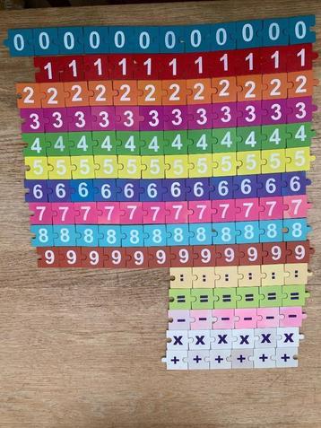 Houten legpuzzel cijfers en bewerkingen beschikbaar voor biedingen