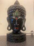 Groot zwart houten Boeddha borst beeld H.49 cm x Br.25 cm., Ophalen of Verzenden, Zo goed als nieuw