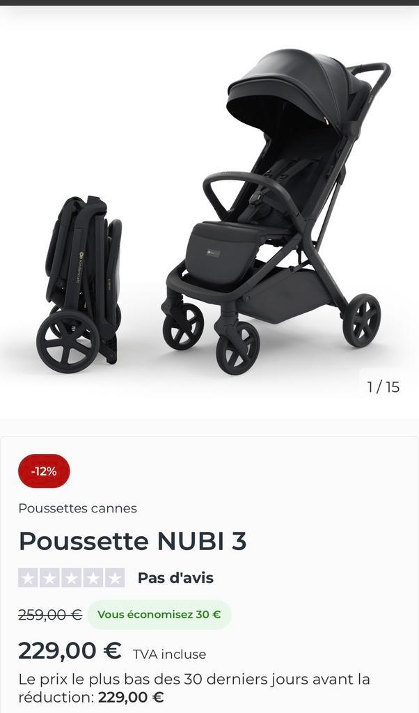 Poussette nubi 3 Kinderkraft, Enfants & Bébés, Poussettes & Combinaisons, Comme neuf, Poussette, Autres marques, Enlèvement