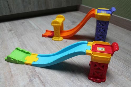Lanceer- en racebaan Toet toet auto’s vtech, Kinderen en Baby's, Speelgoed | Babyspeelgoed, Zo goed als nieuw, Auto, Met geluid