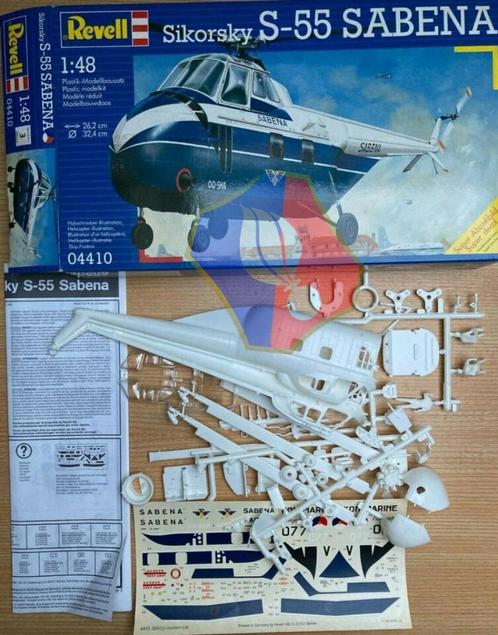 SABENA SIKORSKY S-55 REVELL nr. 4410 1/48, Hobby en Vrije tijd, Modelbouw | Vliegtuigen en Helikopters, Nieuw, Helikopter, Groter dan 1:72