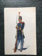 postkaart Belgische militaire uniformen - Linie-Infanterie 1, Verzamelen, Militaria | Algemeen, Ophalen of Verzenden