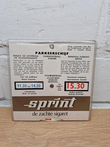 Vintage reclame parkeer kaart Sprint Sigaretten  beschikbaar voor biedingen
