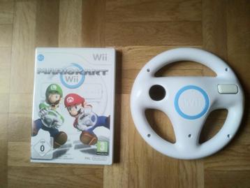 Wii MarioKart compleet met boekje en stuur beschikbaar voor biedingen