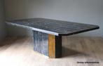 Jean-Claude Mahey eettafel – Portoro marmer, Huis en Inrichting, Tafels | Eettafels, Ophalen, 200 cm of meer, 100 tot 150 cm