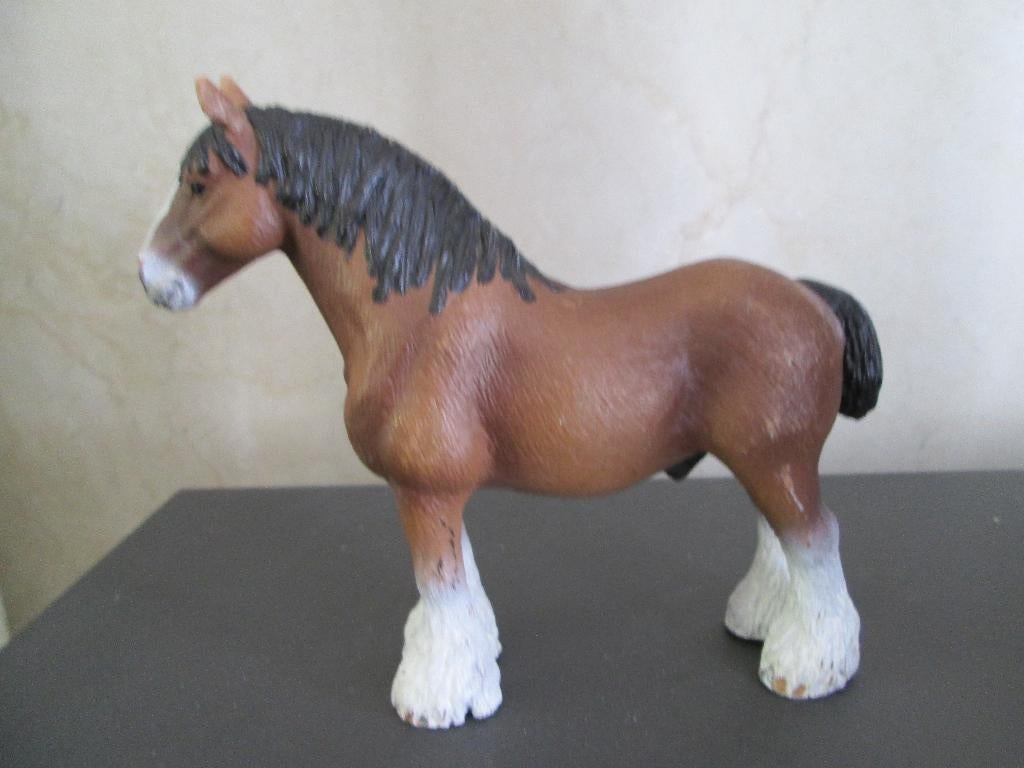 Schleich boerenpaard (hengst )van 14 cm lang van kop, Ophalen of Verzenden, Zo goed als nieuw