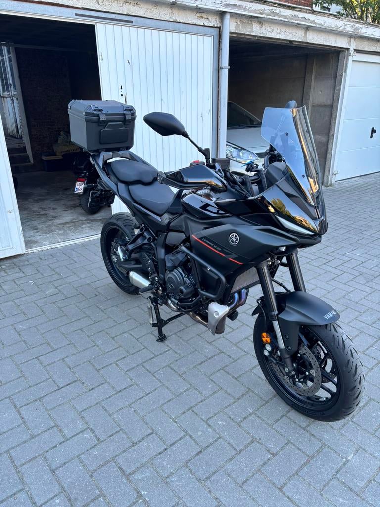 Unieke Yamaha Tracer 7 (Automaat!) A2  - Slechts 1600 km!, Motos, Poignées chauffantes, 2 cylindres, Permis Moto A2 minimum, 700 cm³