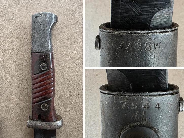 baïonnette 98k 44 asw rivetée, Collections, Objets militaires | Seconde Guerre mondiale, Enlèvement ou Envoi