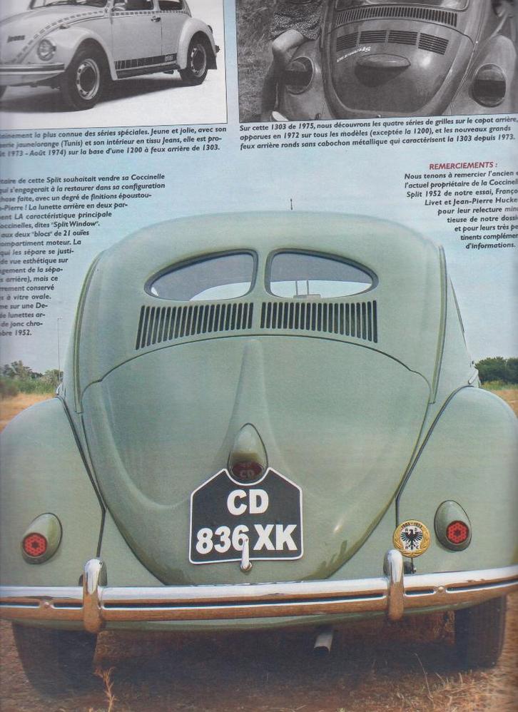1952 Volkswagen Coccinelle Split voiture de collection, Livres, Autos | Brochures & Magazines, Utilisé, Volkswagen, Envoi